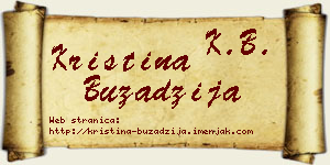 Kristina Buzadžija vizit kartica